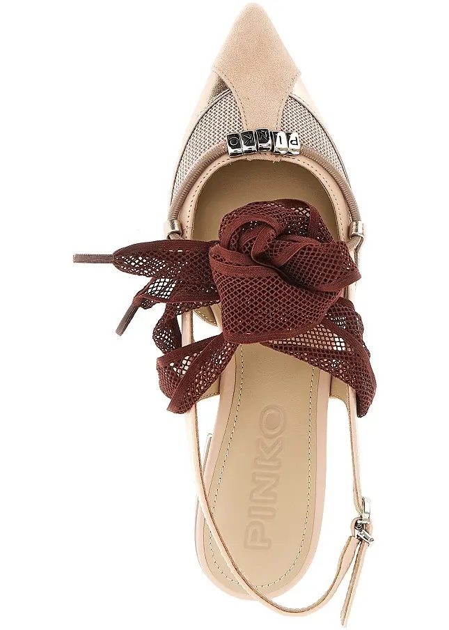 Incaltaminte Leather and mesh slingbacks - Img 4