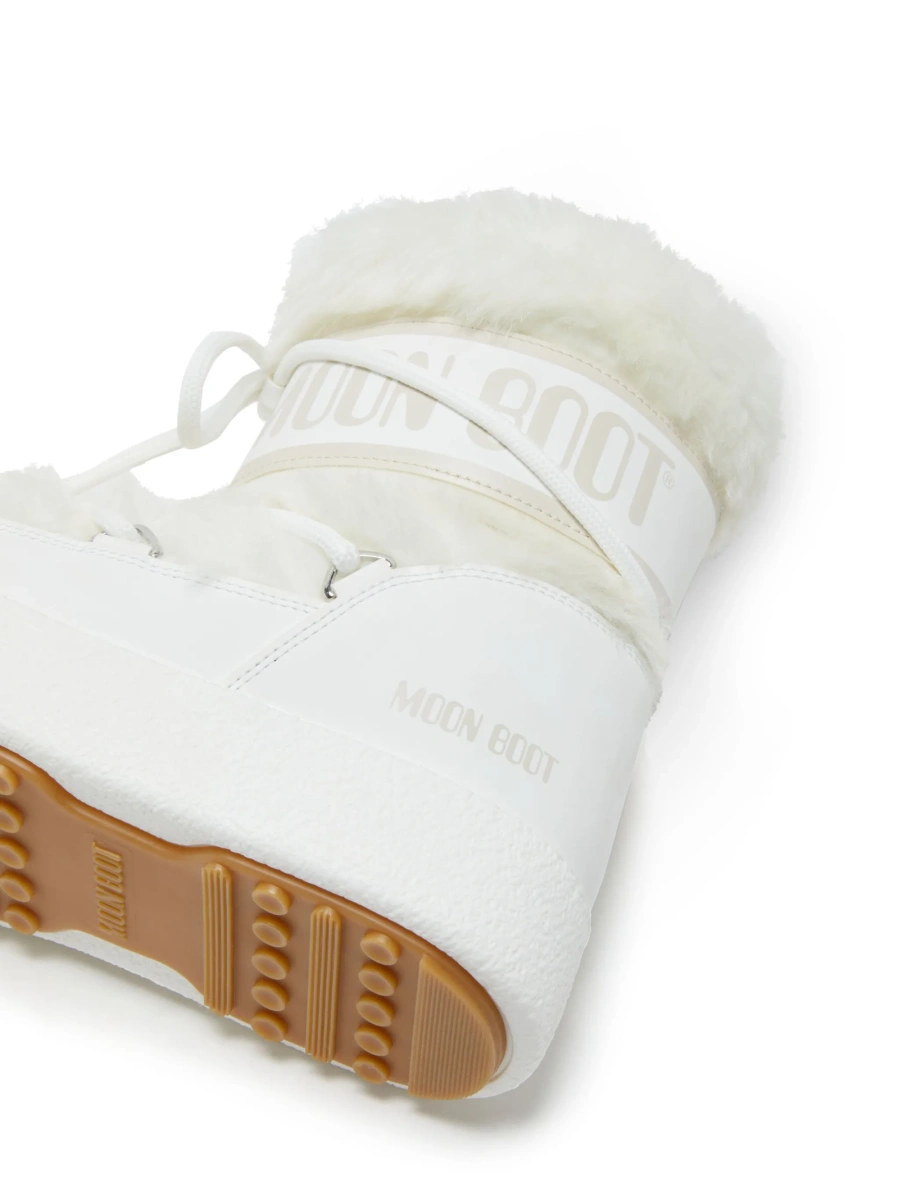 Incaltaminte Moon Boot alba din polyester si modacrylic - Img 2