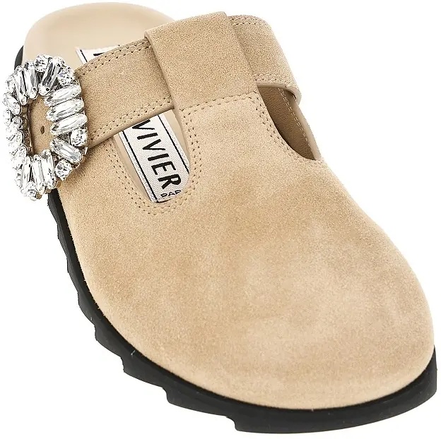 Incaltaminte 'Slidy Viv'' suede leather mules - Img 2