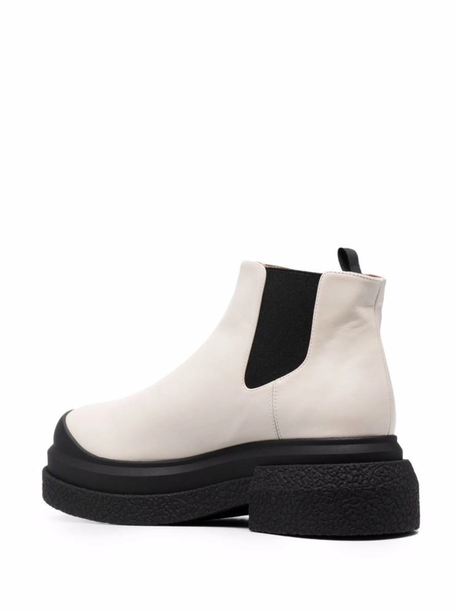 Incaltaminte Stuart Weitzman alba din piele si material textil - Img 3