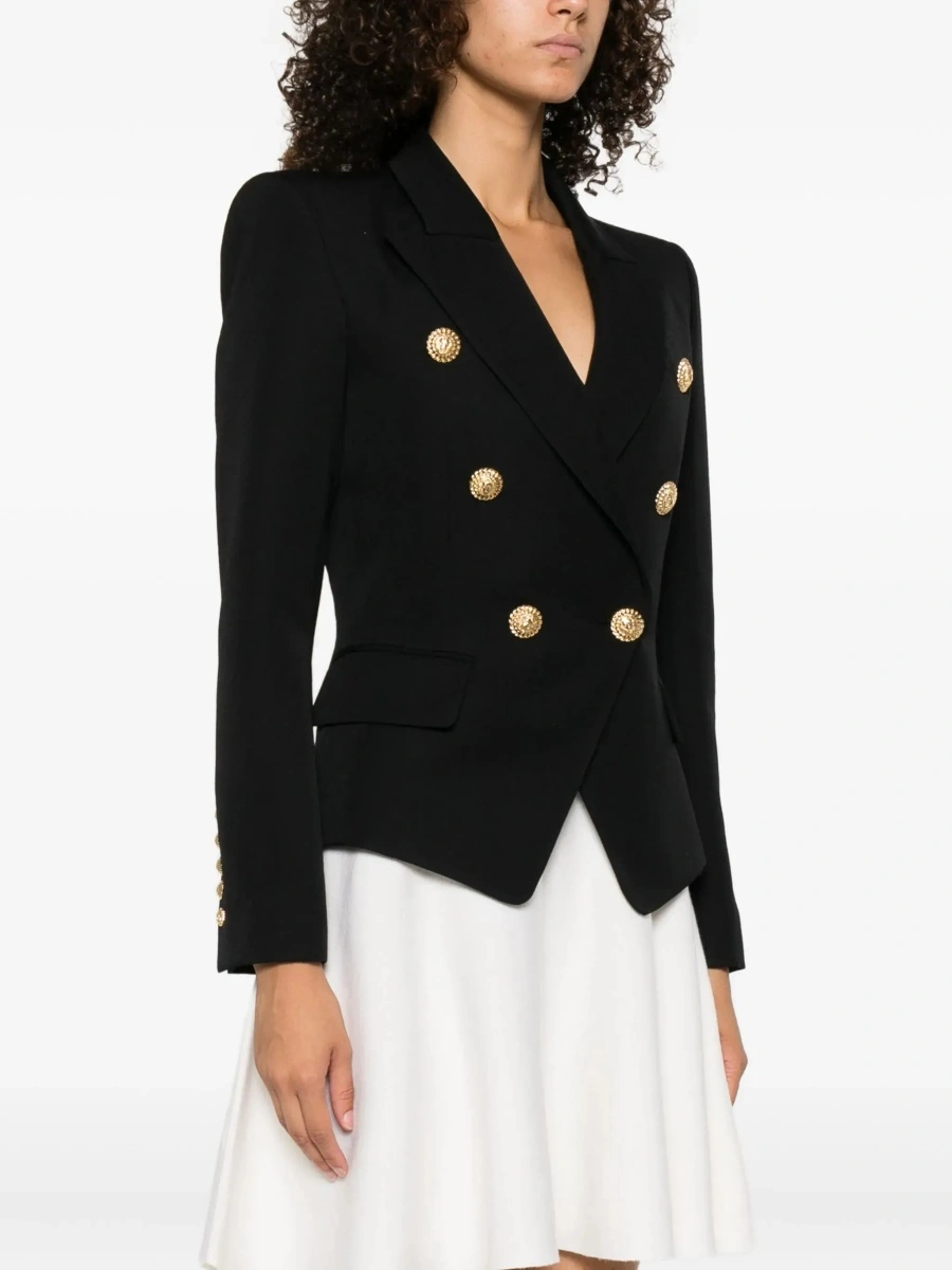 Jacheta 6 Buttons Fitted Grain De Poudre Jacket - Img 3