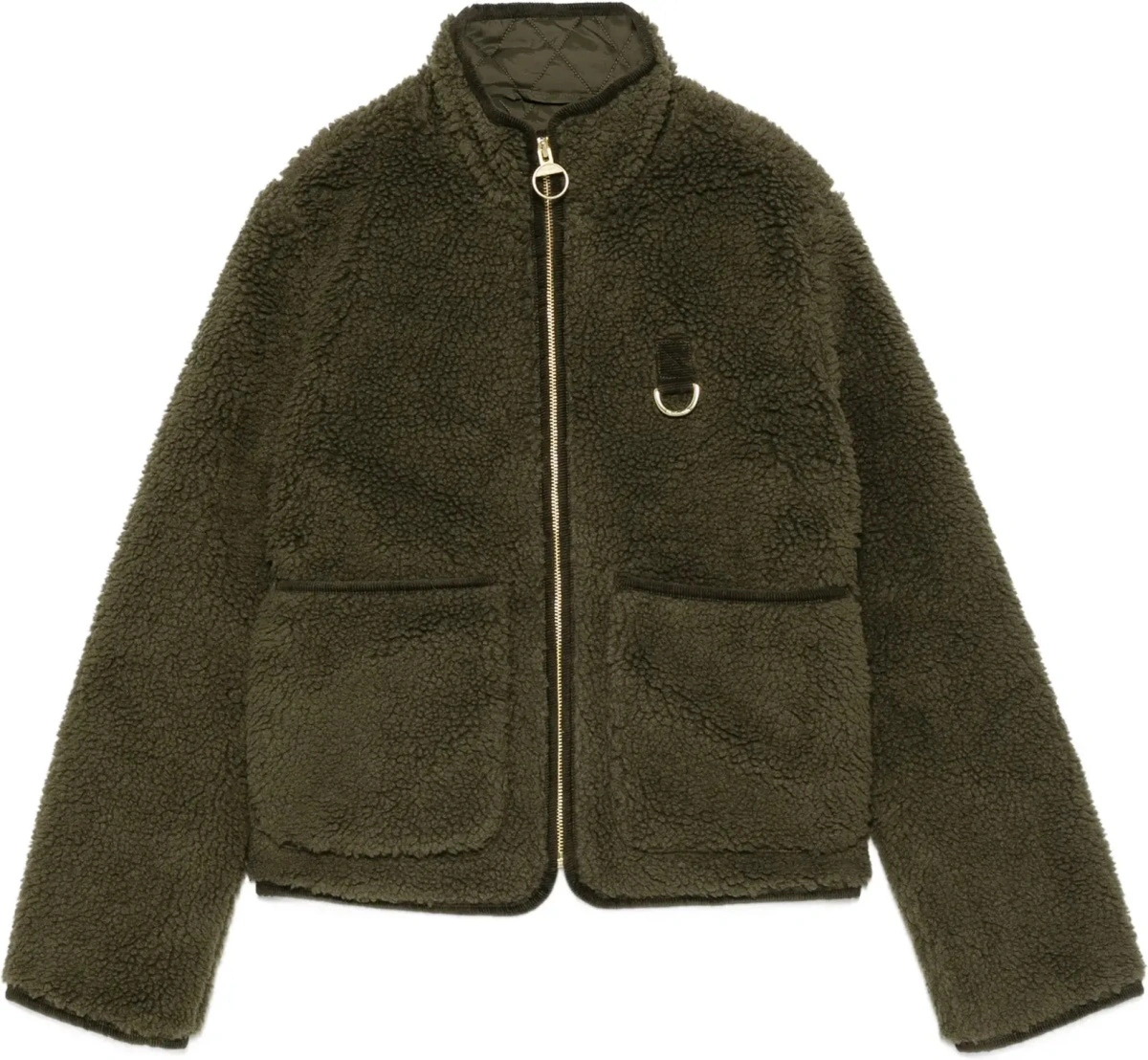Jacheta Barbour verde din fleece - Img 6