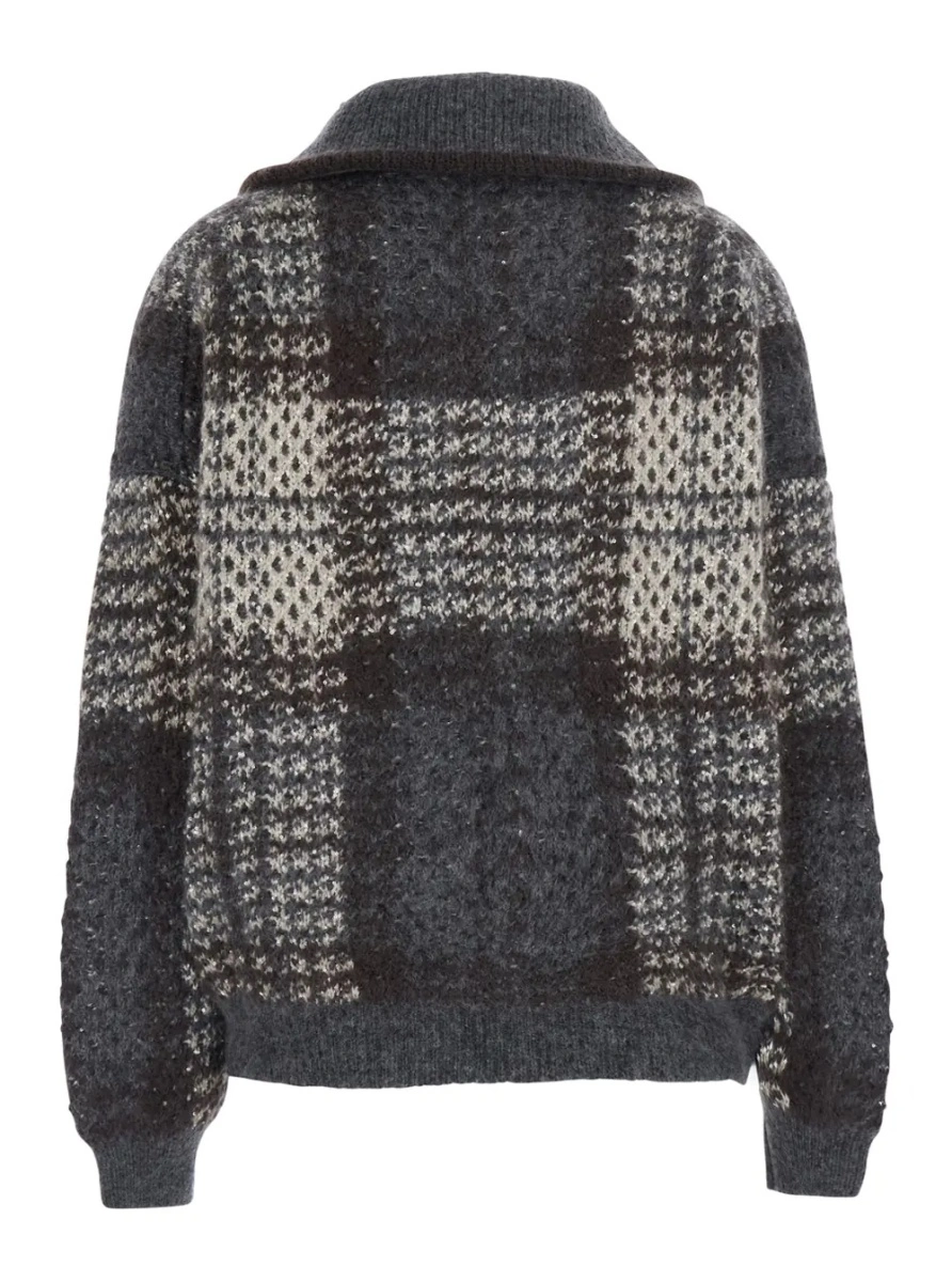 Jacheta Brunello Cucinelli multicolor din lana - Img 2