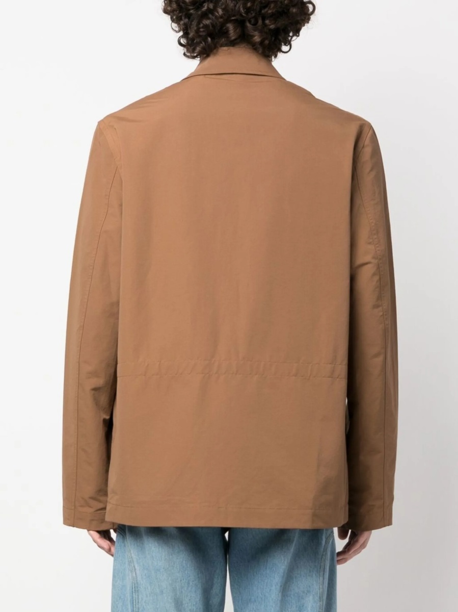 Jacheta camasa HELMUT LANG maro din bumbac si nylon - Img 4