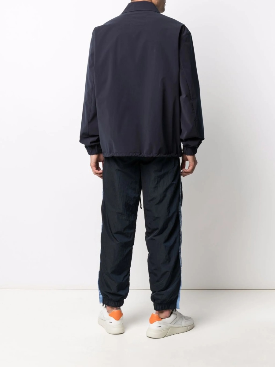Jacheta camasa Hugo Boss albastra din polyester si bumbac - Img 4