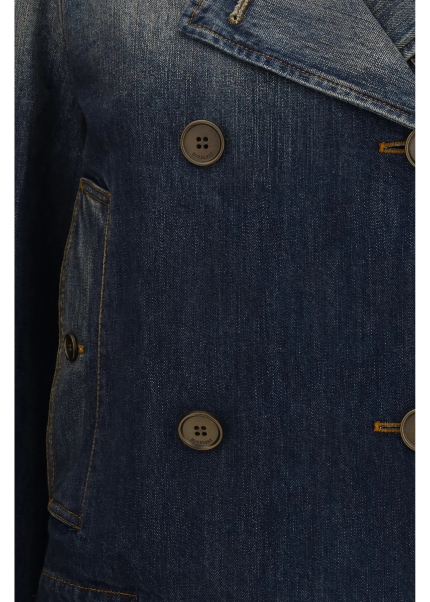 Jacheta Cropped double-breasted denim Jacket - Img 3