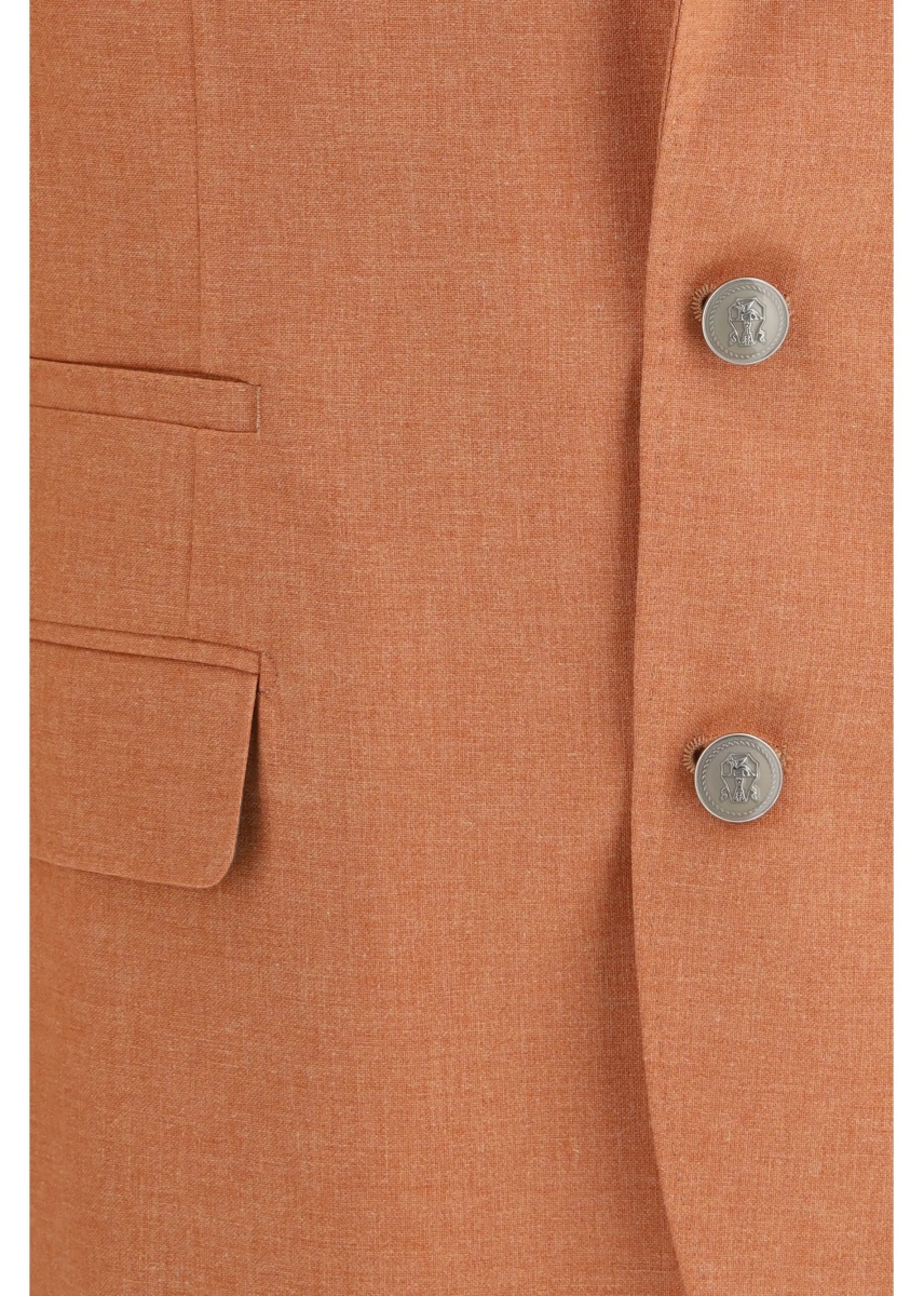 Jacheta Deconstructed Jacket in mouliné fabric - Img 3