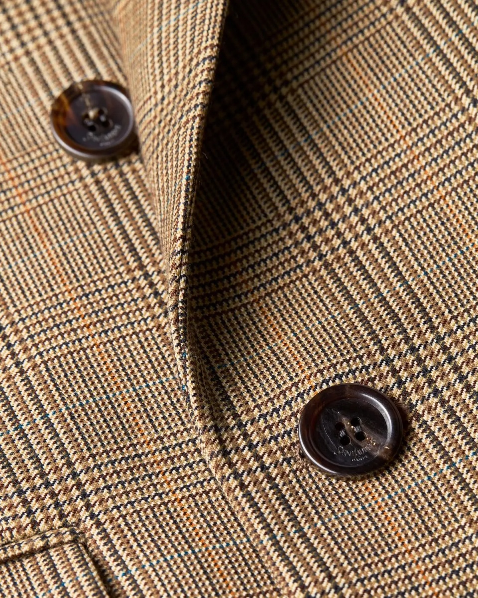 Jacheta Double-Brested Jacket In Prince Of Wales Puppytooth Wool - Img 4