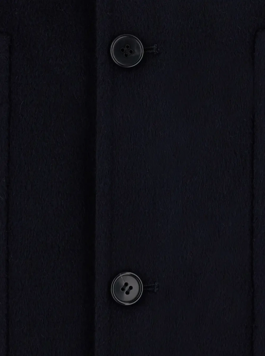Jacheta DOUBLE WOOL JACKET with shirt collar and zip closure Blue Men - Img 3