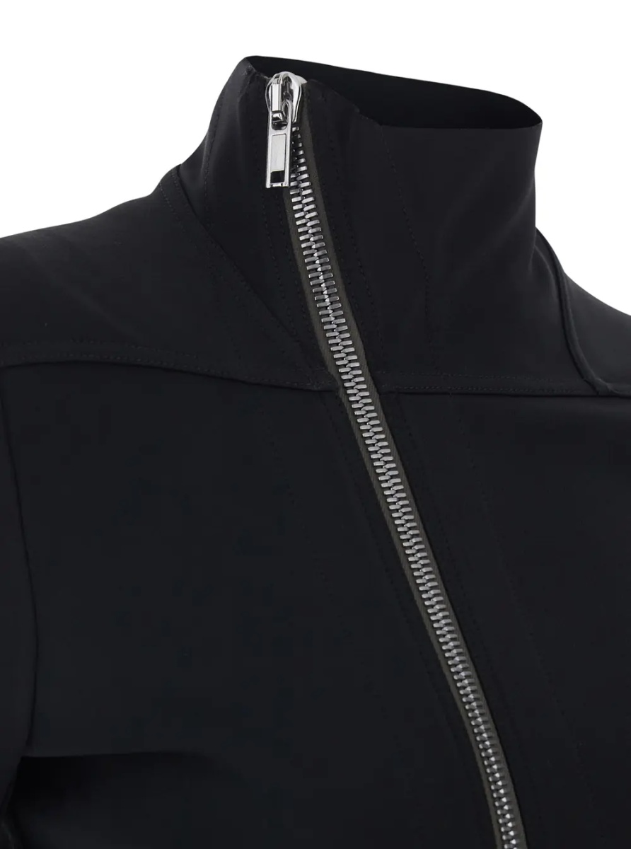Jacheta Gary Jacket with High Collar and Asymmetrical Zip Closure in Black Viscose Blend for Women - Img 3