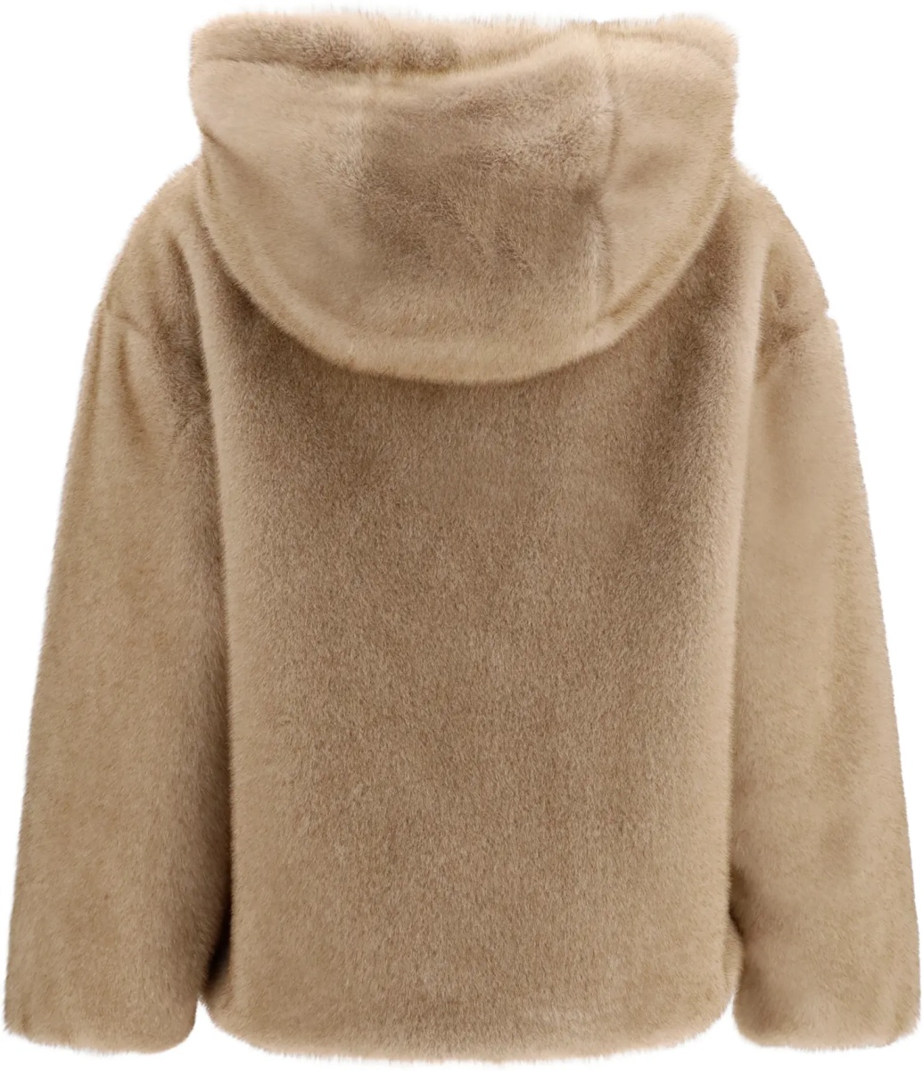 Jacheta Hooded Jacket in eco-fur - Img 2