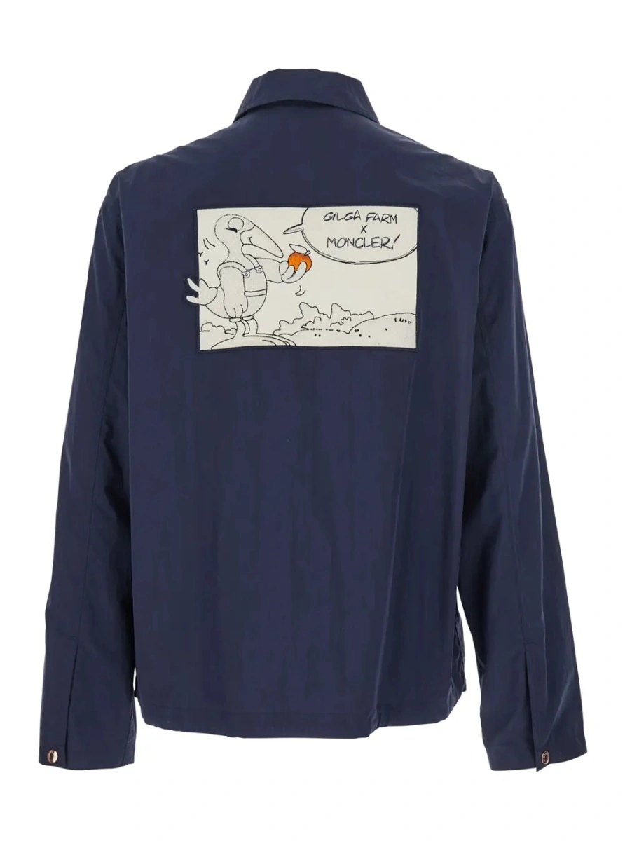 Jacheta Moncler Genius albastra din bumbac - Img 2