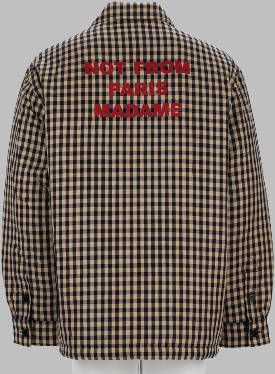 Jacheta Overshirt "Slogan" In Cotone Check - Img 2