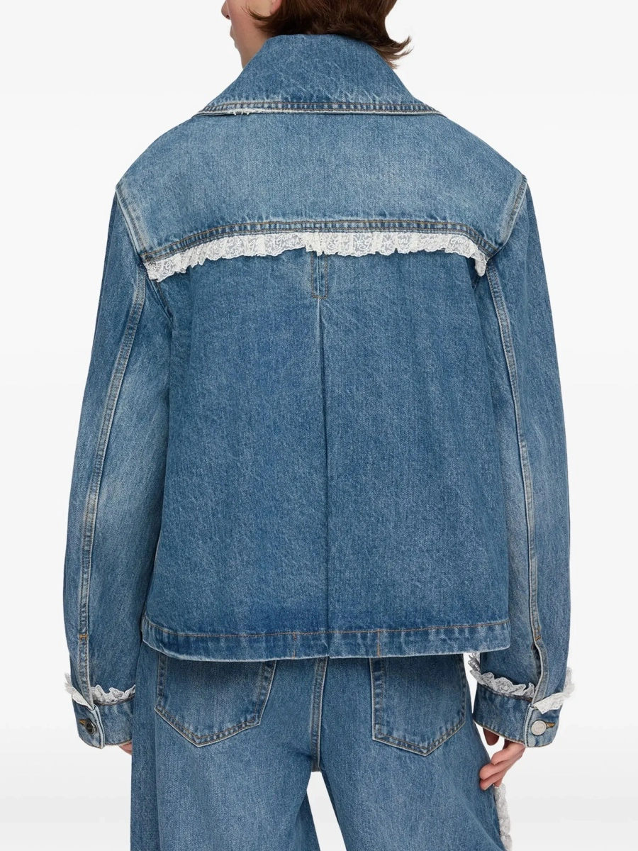 Jacheta Rigid denim Jacket with lace details - Img 6