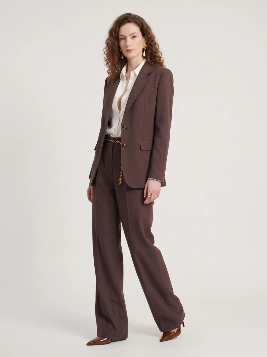 Jacheta Single-Breasted Jacket In Stretch Canvas - Img 2