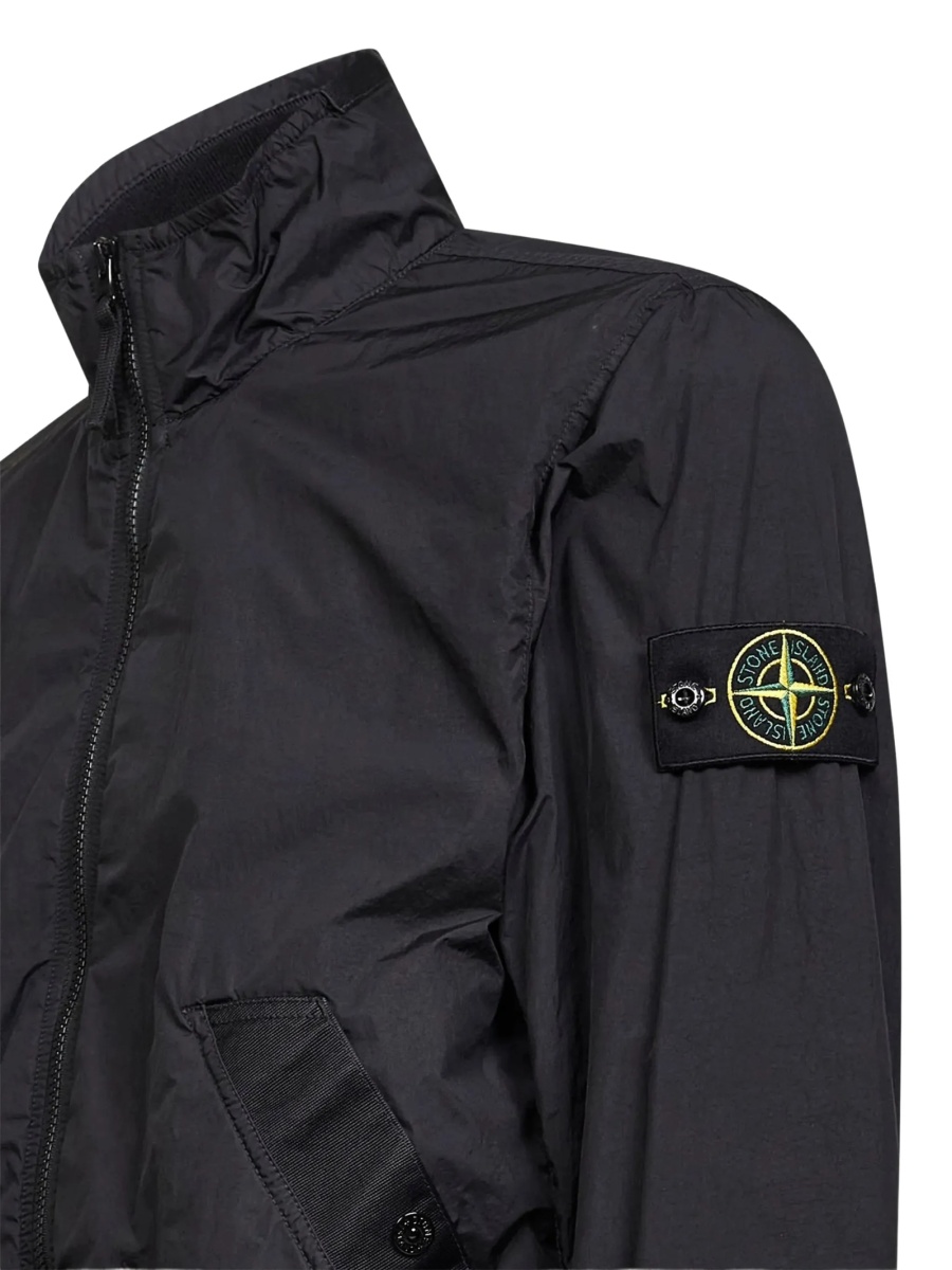Jacheta Stone Island neagra din poliamida - Img 3