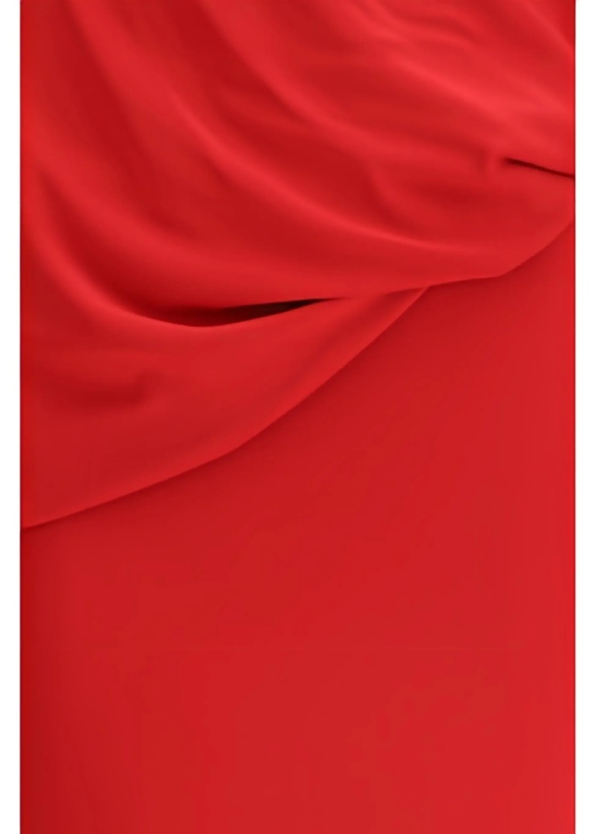 Long open-back Dress with high neck - Img 3