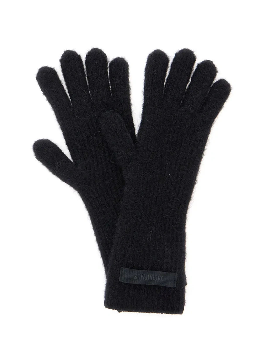 Manusi LES GANTS GROS GRAIN are gloves characterized by a composition of black alpaca wool, nylon, and merino wool for women - Img 3