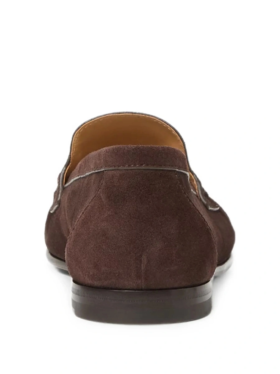 Mocasini Fendi maro din piele intoarsa - Img 6