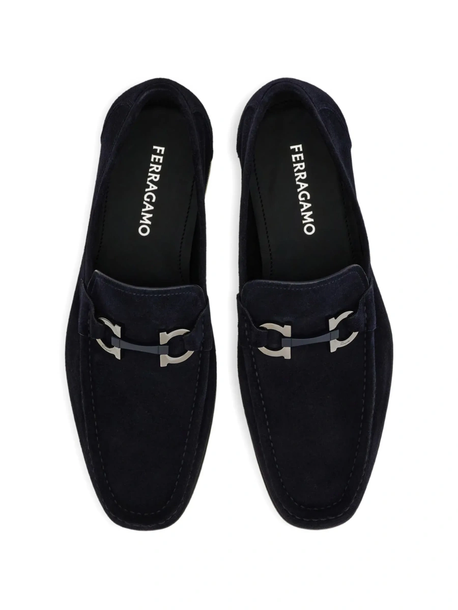 Mocasini Ferragamo albastri din piele 'Avril' - Img 6