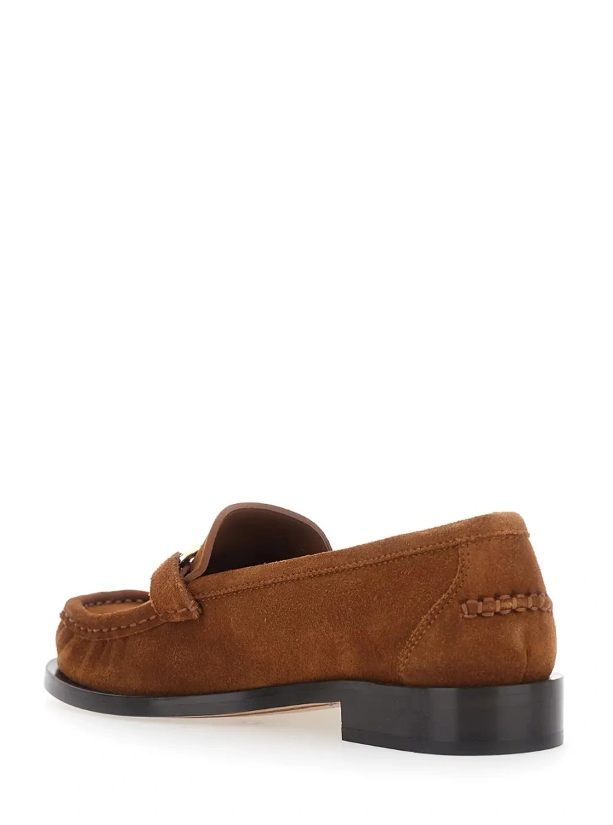 Mocasini Ferragamo maro din piele intoarsa 'MARIAN' - Img 2
