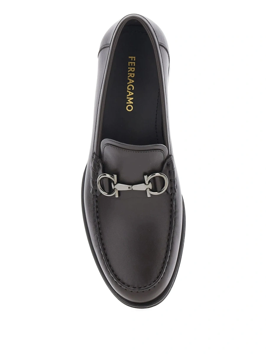 Mocasini Ferragamo maro din piele - Img 6