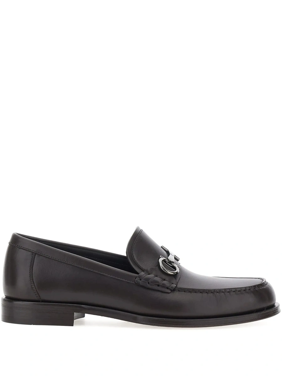 Mocasini Ferragamo maro din piele - Img 8