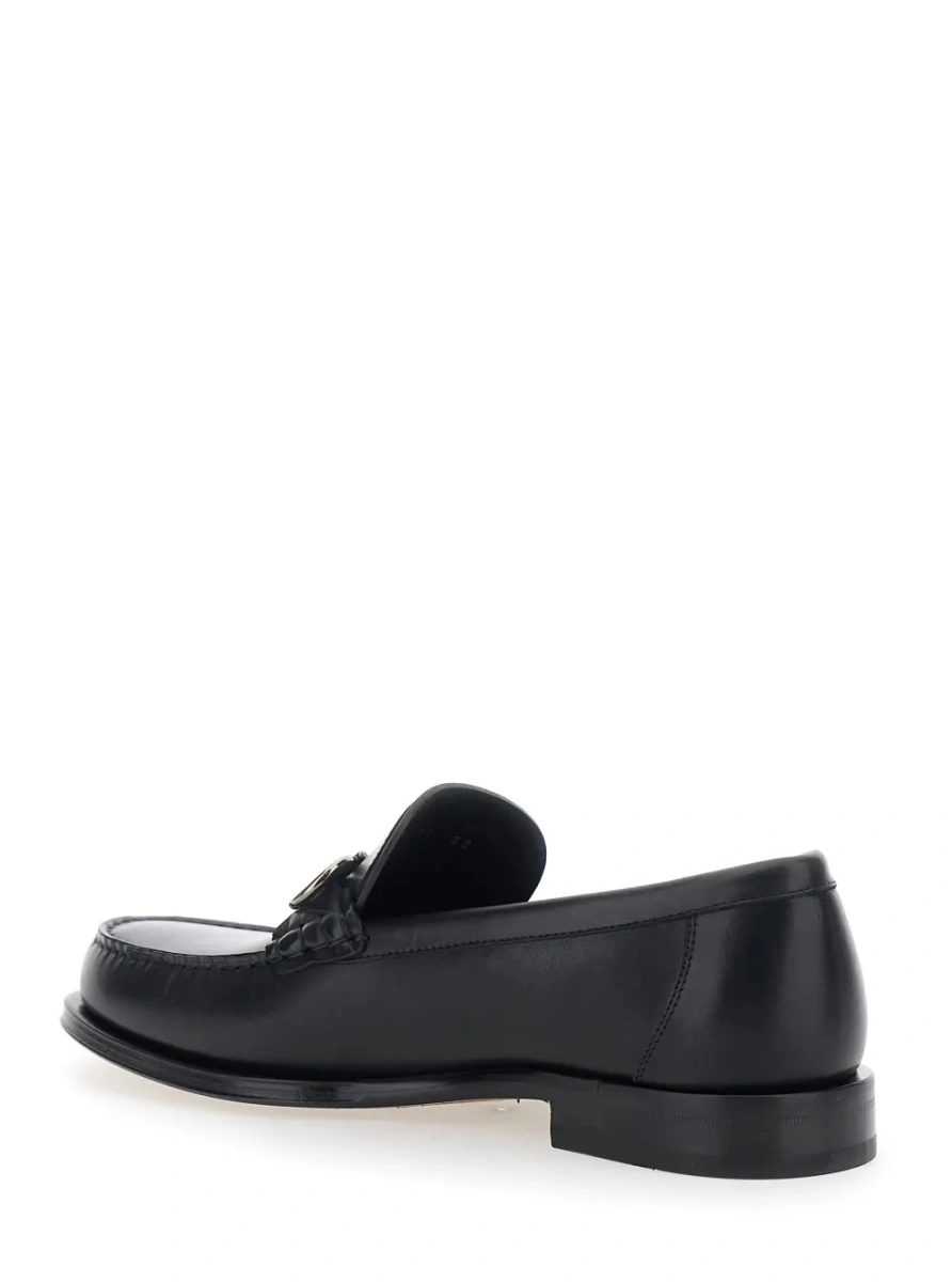 Mocasini Ferragamo negri din piele - Img 3