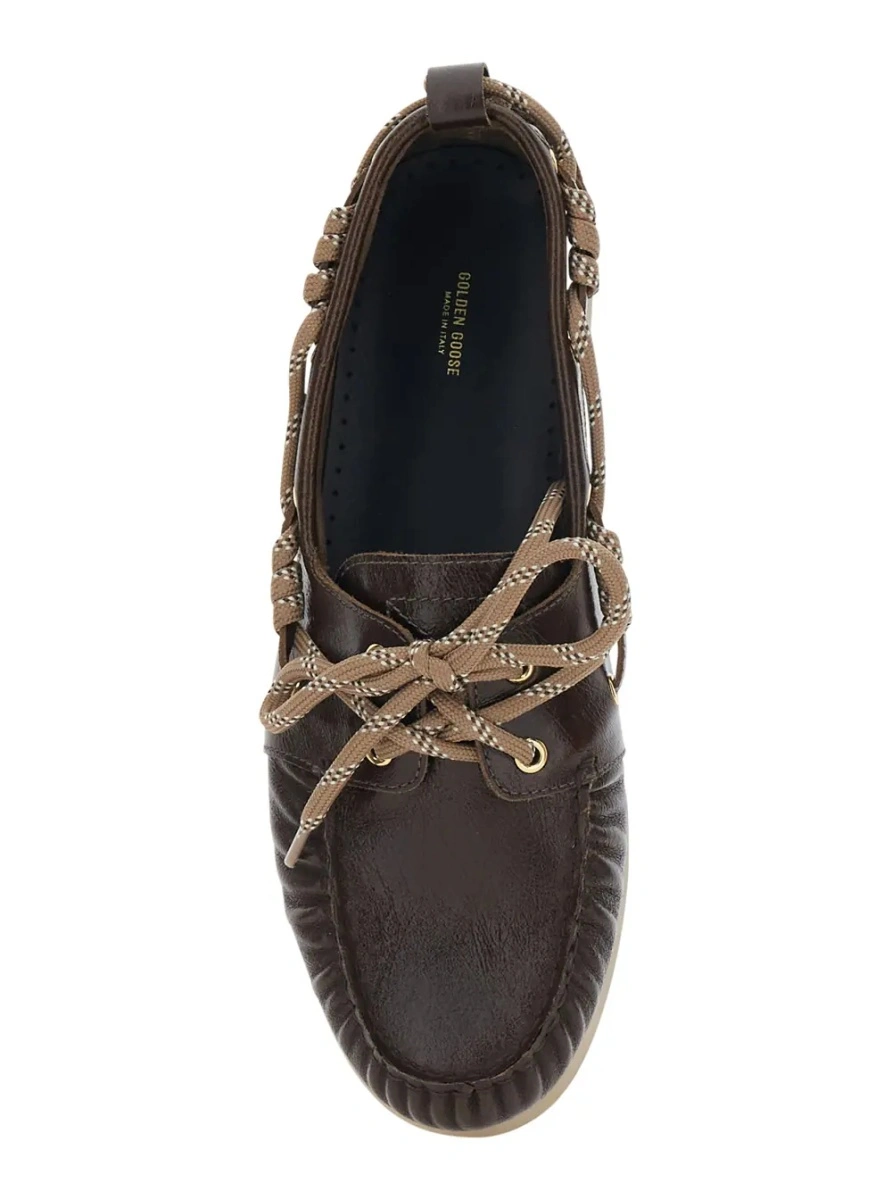 Mocasini Golden Goose maro din piele - Img 4