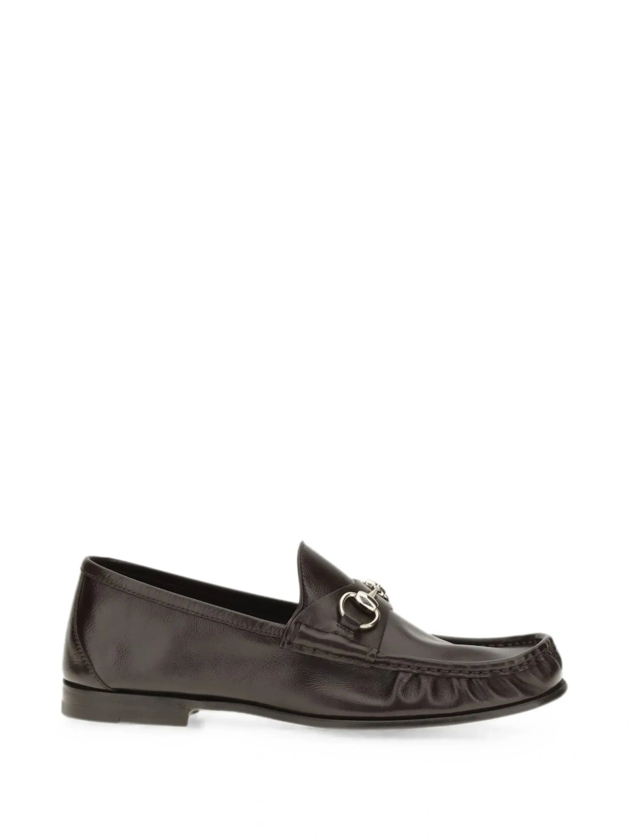 Mocasini Gucci maro din piele 'Lugano' - Img 8