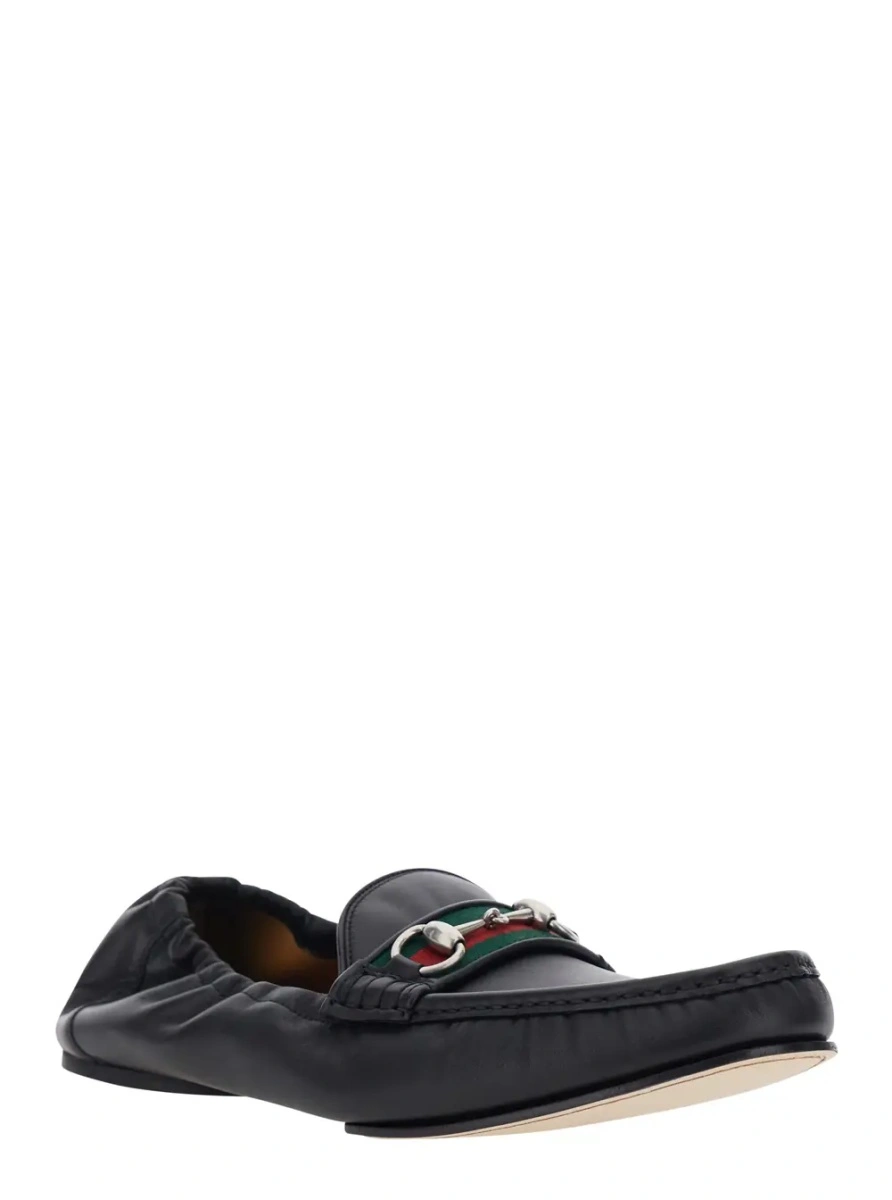 Mocasini Gucci negri din piele - Img 2