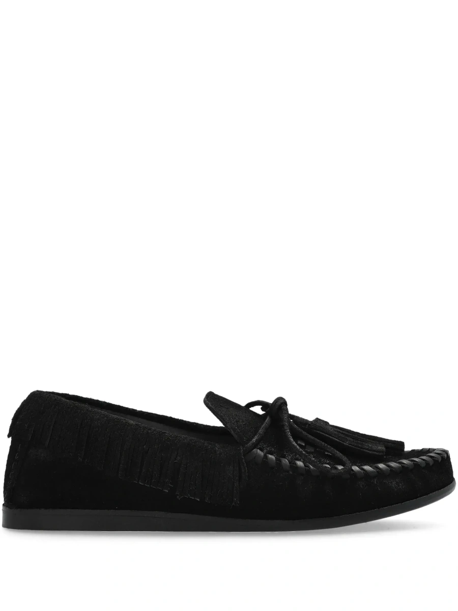 Mocasini Isabel Marant negri din piele intoarsa 'Fitza' - Img 9