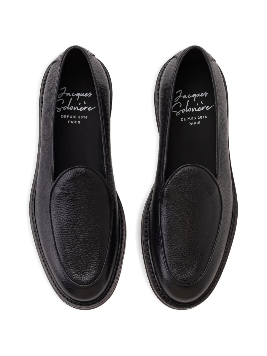 Mocasini Moncler negri din piele - Img 4