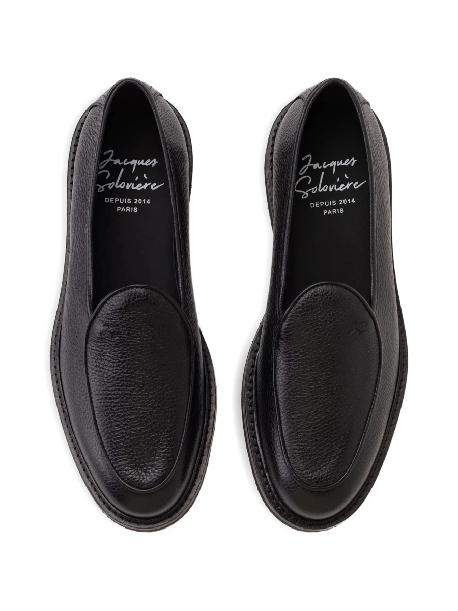 Mocasini Moncler negri din piele - Img 4