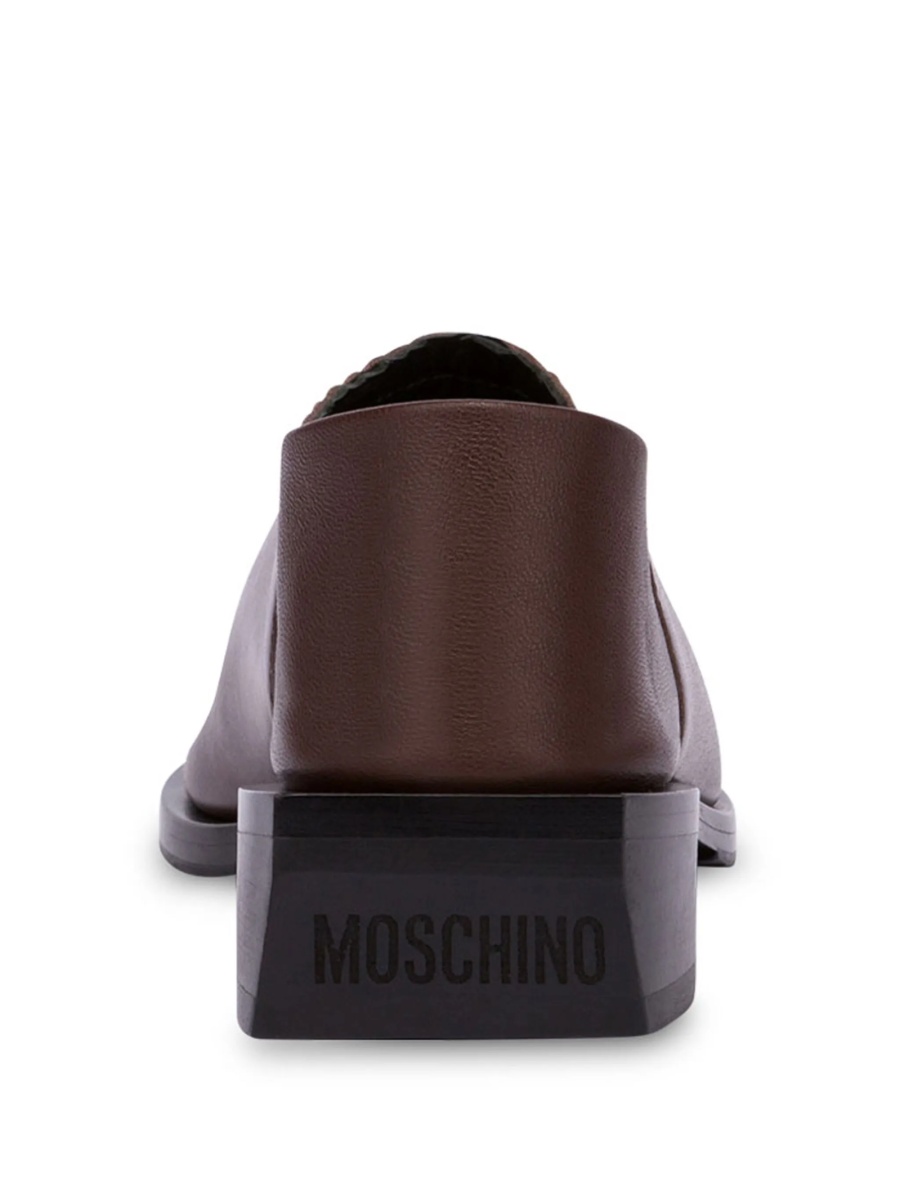 Mocasini Moschino maro din piele - Img 3