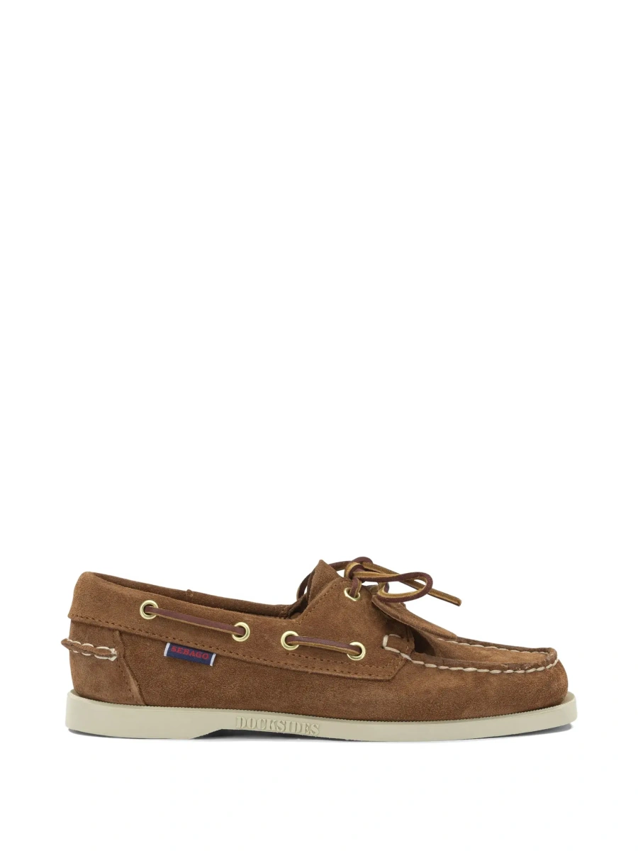 Mocasini 'Portland Artisan' Beige Loafers with bow on the front and contrasting stitching in suede women - Img 9