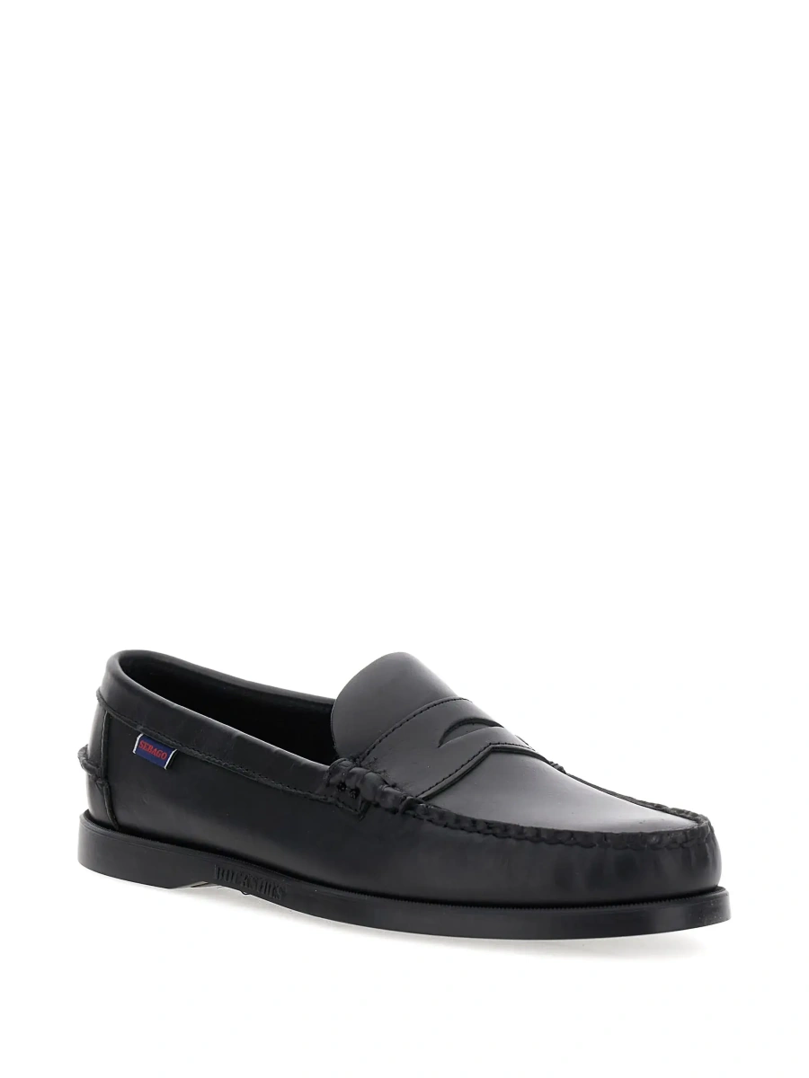 Mocasini Sebago negri din piele 'Dolphin' - Img 5
