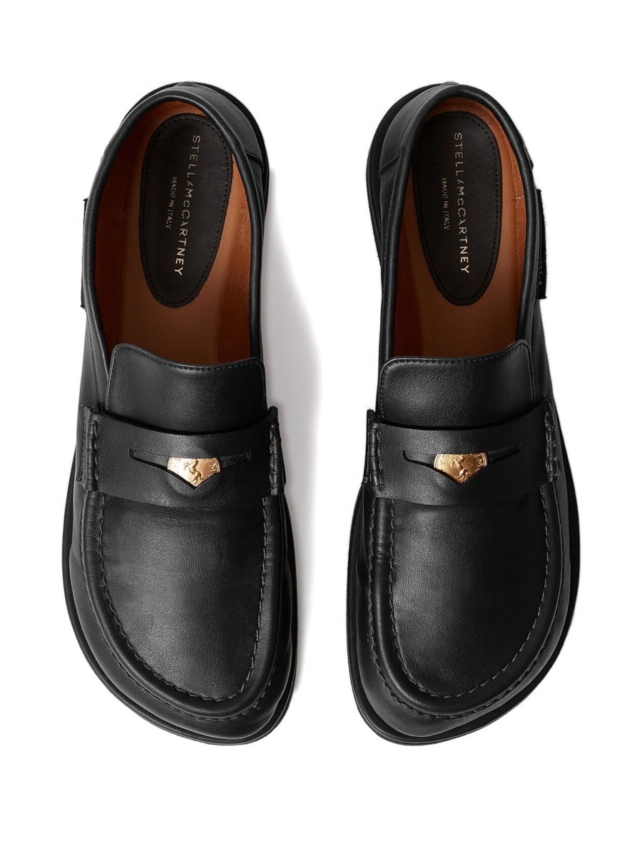 Mocasini Stella McCartney negri din bumbac reciclat - Img 4