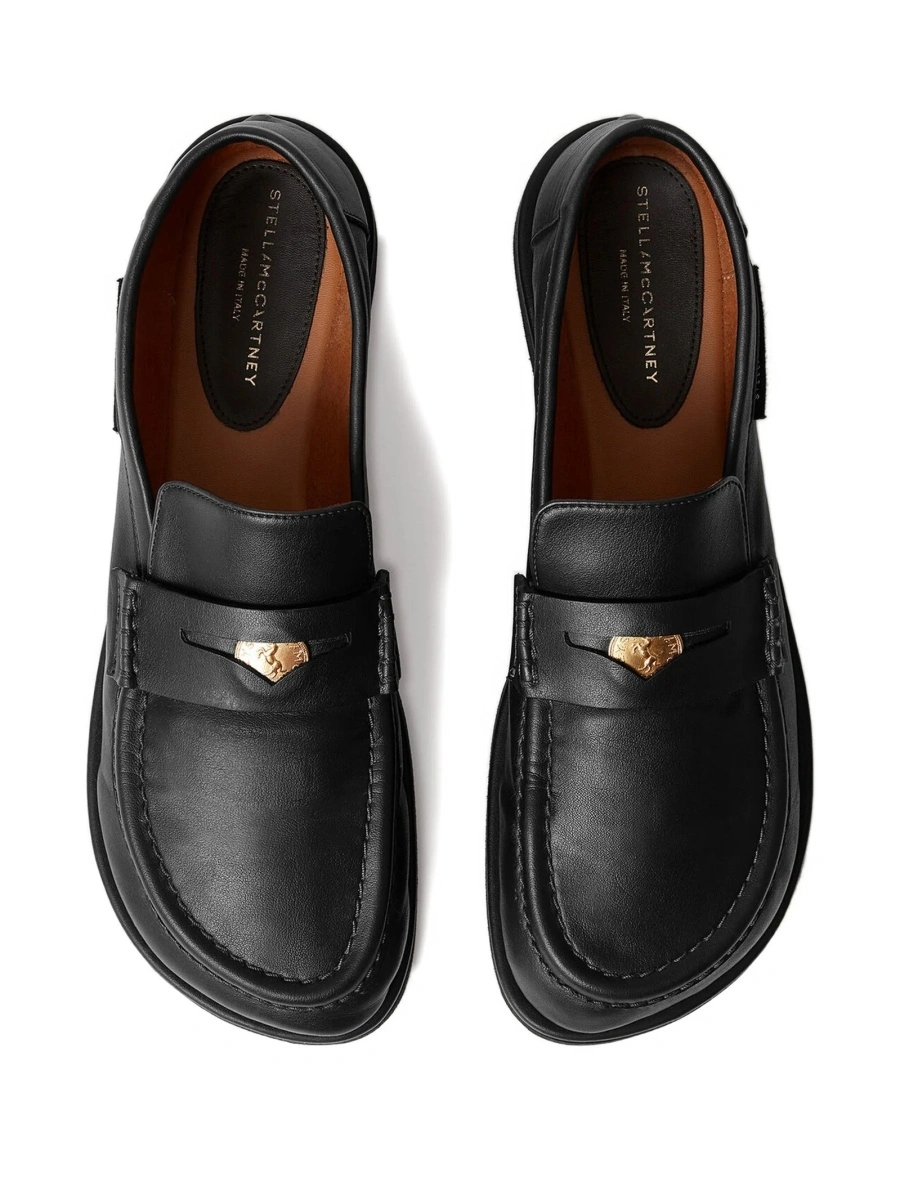 Mocasini Stella McCartney negri din bumbac reciclat - Img 4
