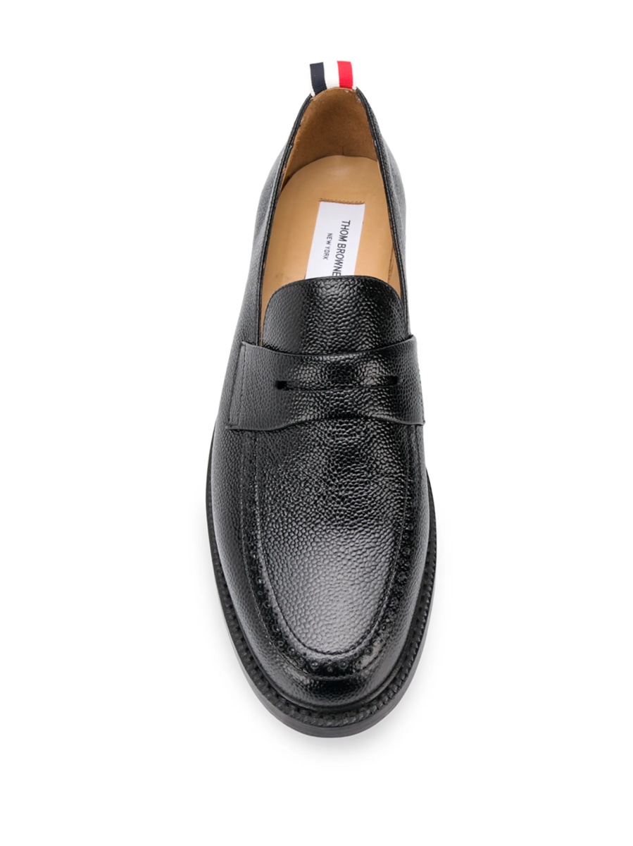 Mocasini Thom Browne negri din cauciuc si piele - Img 4