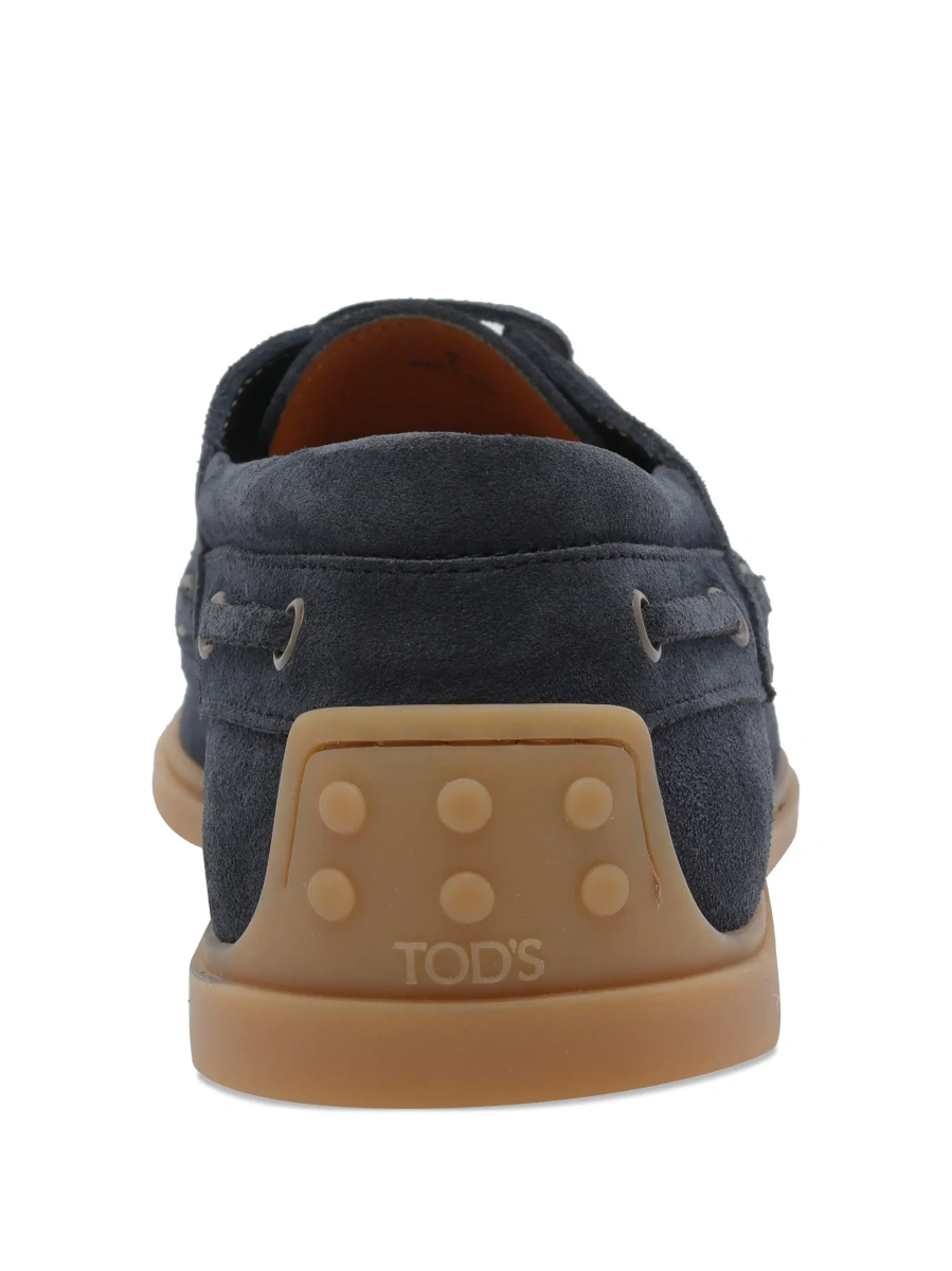 Mocasini TOD'S albastri din piele intoarsa - Img 6