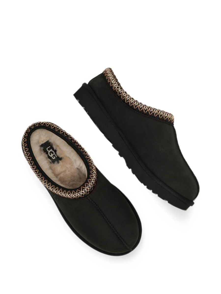 Mocasini UGG negri din piele si poliester reciclat - Img 4