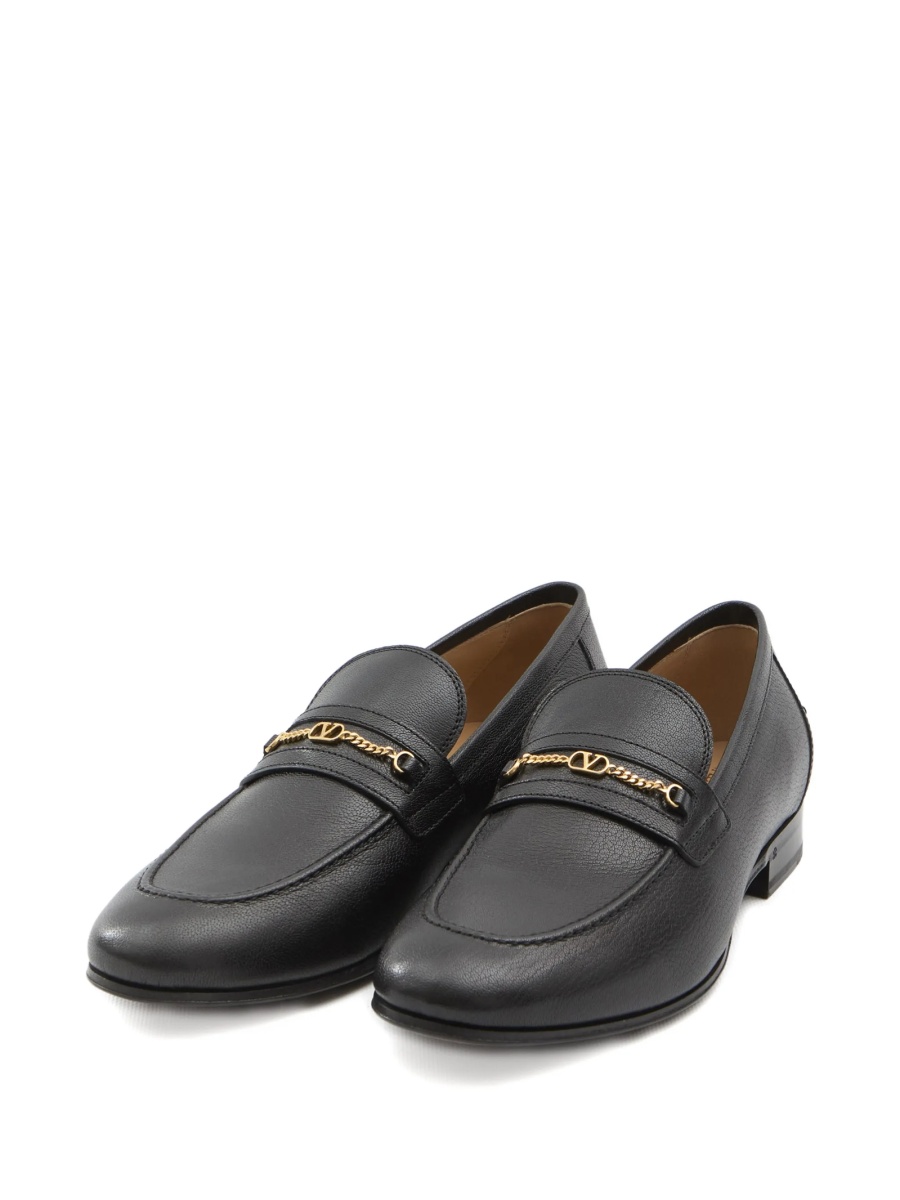 Mocasini Valentino Garavani negri din piele - Img 2