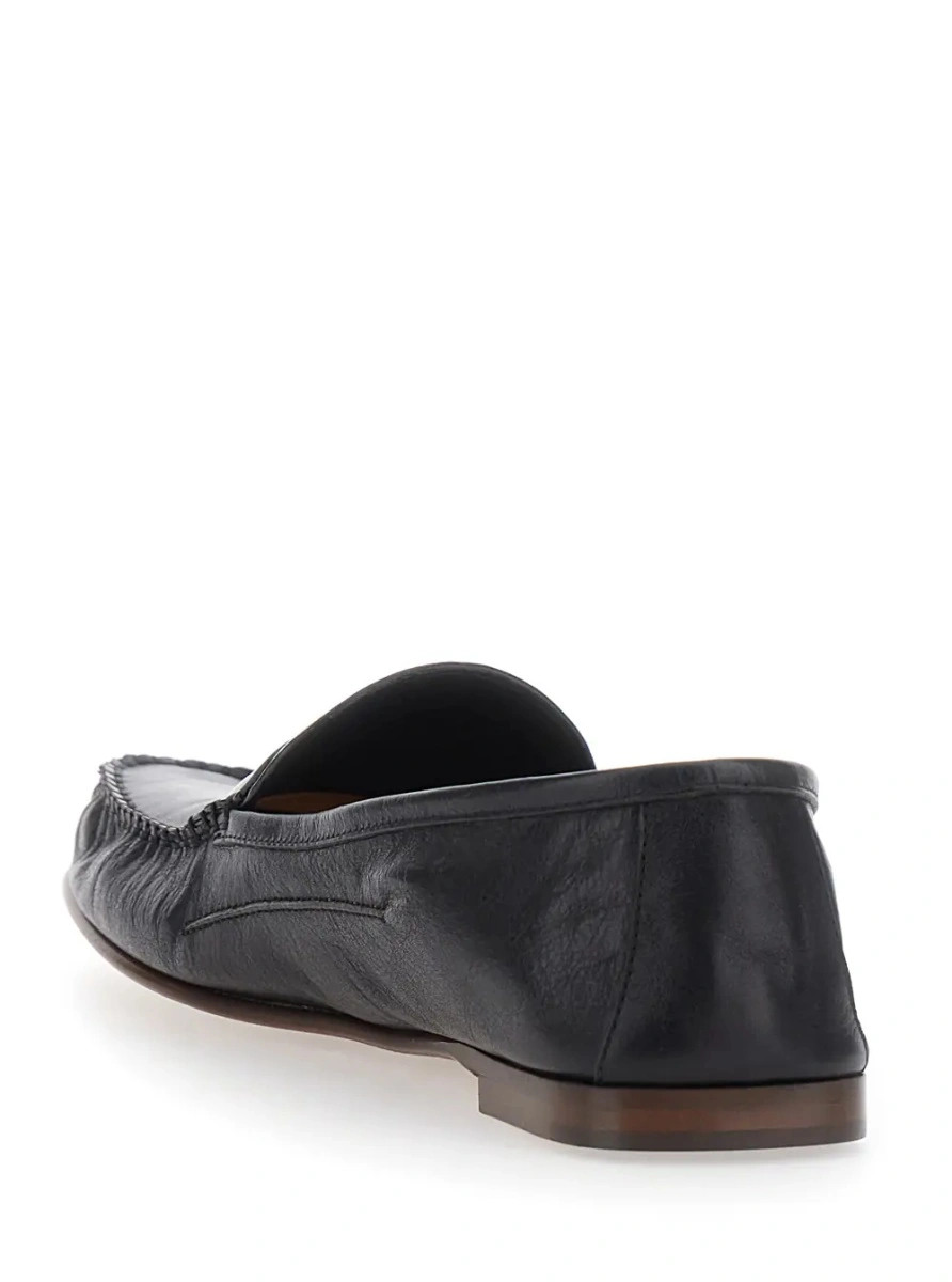 Mocasini Versace negri din piele - Img 3
