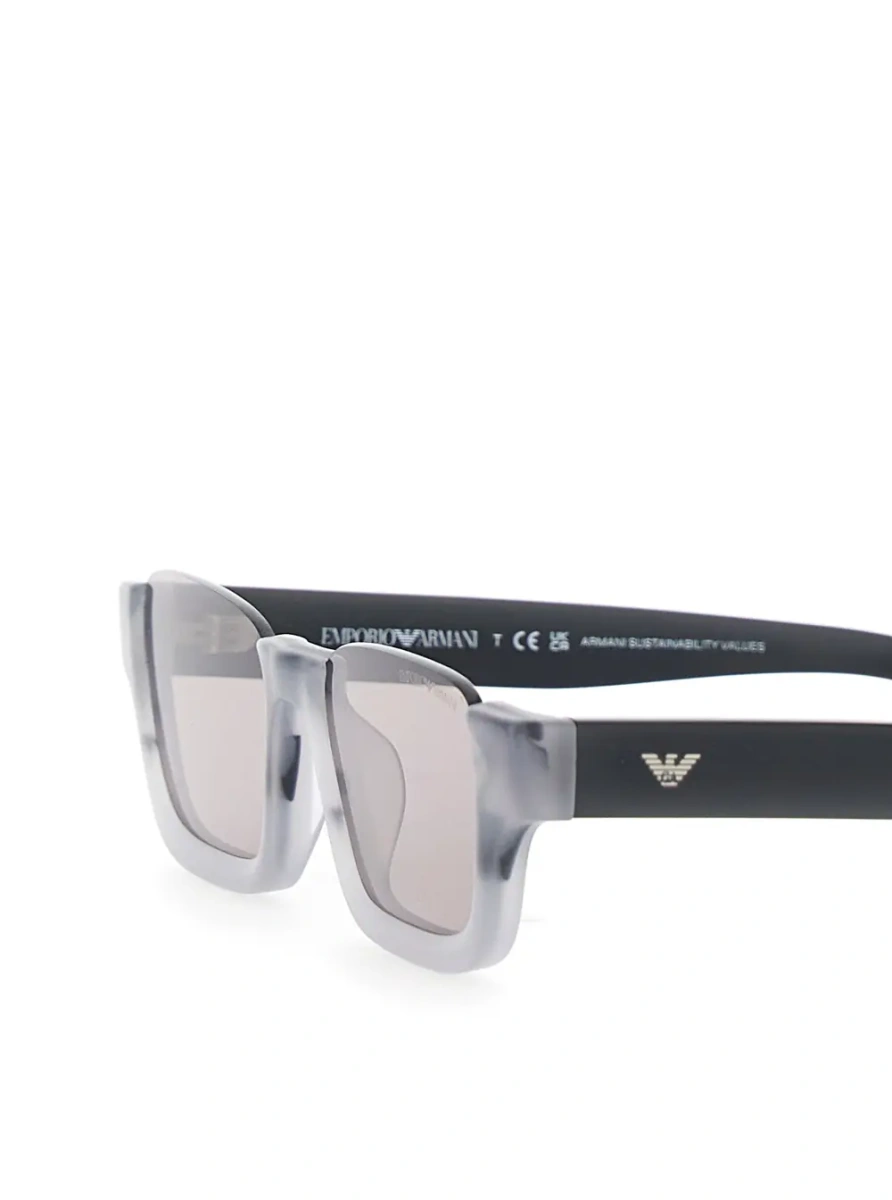 Ochelari Black glasses with thick temples and logo lettering in acetate unisex - Img 3