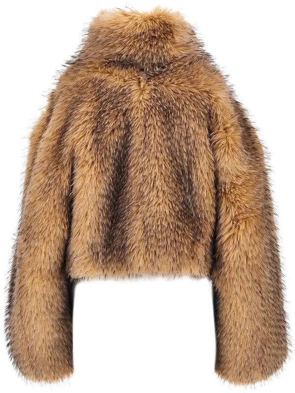 Paltoane Faux fur cropped jacket - Img 3