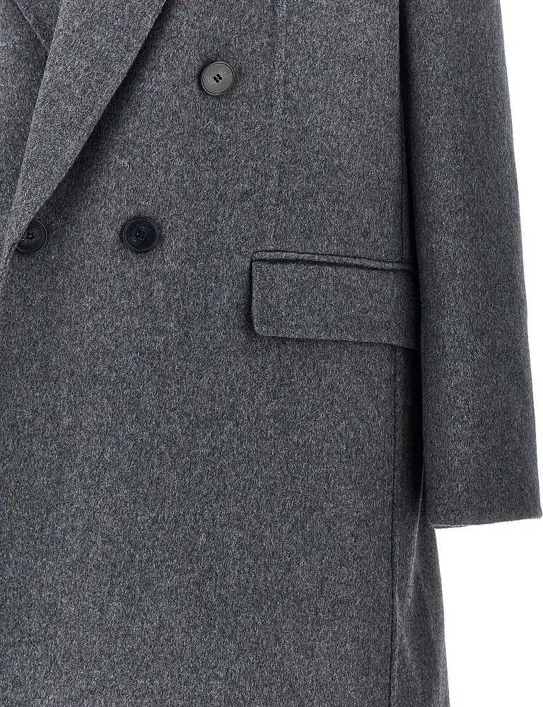 Paltoane Mélange wool and cashmere long coat - Img 2