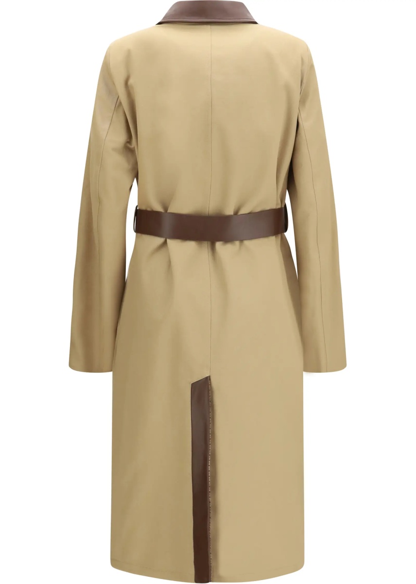 Paltoane Reversible cotton gabardine and cashmere Pied-de-Poule Trench Coat - Img 3