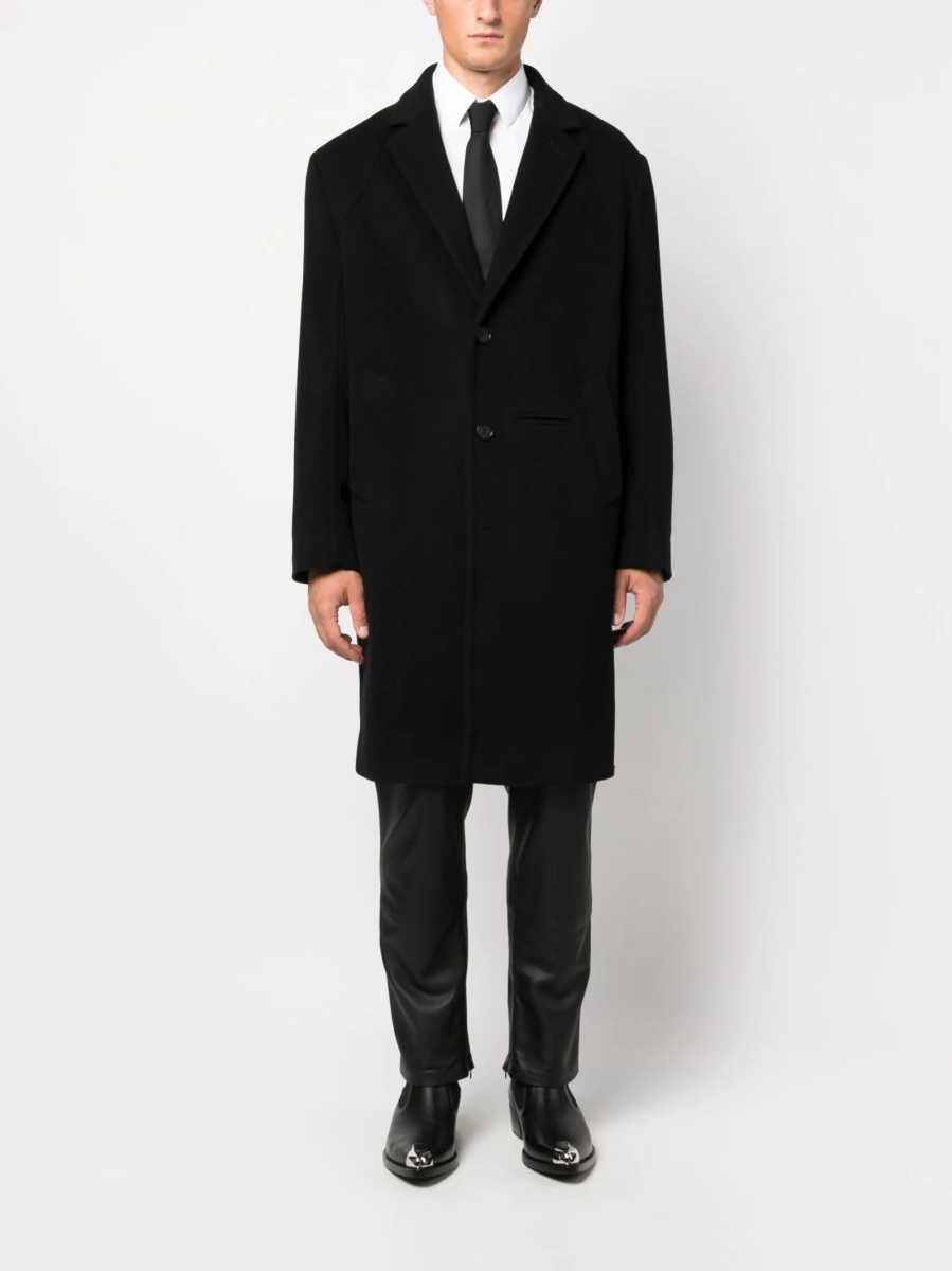 Palton Alexander McQueen negru din casmir si lana - Img 2