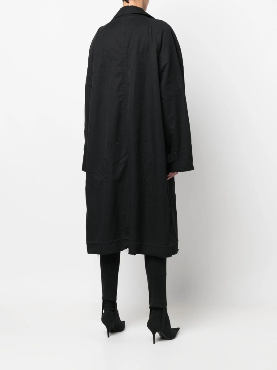 Palton Balenciaga negru din bumbac - Img 4
